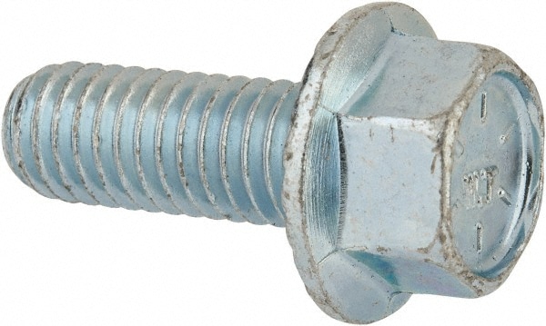 Value Collection 825350MSC Serrated Flange Bolt: 3/8-16 UNC, 1" Length Under Head, Fully Threaded Image