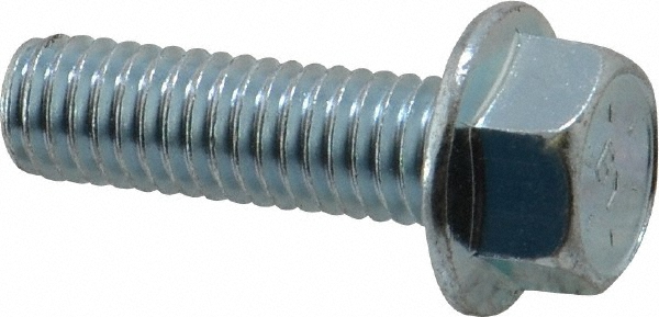 Value Collection 825352MSC Serrated Flange Bolt: 3/8-16 UNC, 1-1/4" Length Under Head, Fully Threaded Image