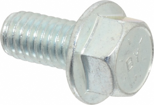 Value Collection 825346MSC Serrated Flange Bolt: 3/8-16 UNC, 3/4" Length Under Head, Fully Threaded Image