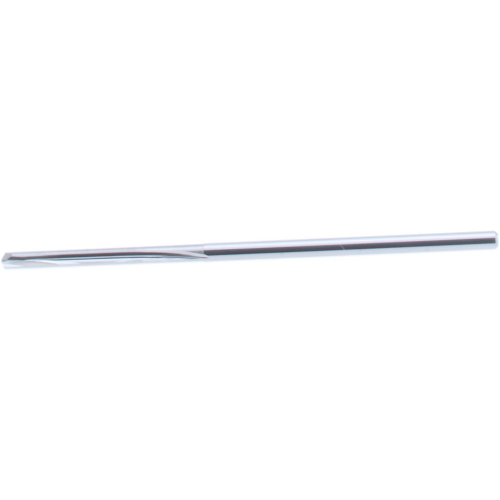 Straight-Flute Drill Bit: #52, 140 deg Point, Solid Carbide
