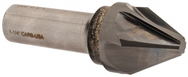 Hertel 336-011050 1-1/4" Head Diam, 3/4" Shank Diam, 6 Flute 60° Solid Carbide Countersink Image