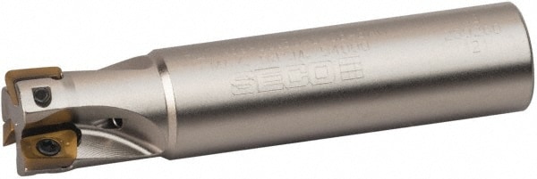 Seco 2694887 1/2" Cut Diam, 0.197" Max Depth, 1/2" Shank Diam, Cylindrical Shank, 2.362" OAL, Indexable Square-Shoulder End Mill Image