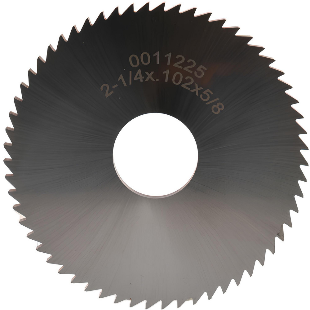 Slitting & Slotting Saw: 2-1/4" Dia, 0.102" Thick, 60 Teeth, Solid Carbide