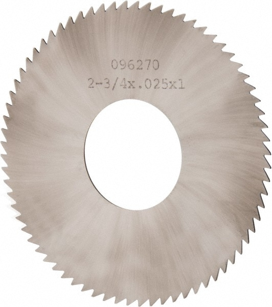 Made in USA X2C02572 Slitting & Slotting Saw: 2-3/4" Dia, 0.025" Thick, 1" Arbor Hole, 72 Teeth, Solid Carbide Image