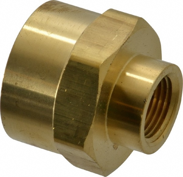 Parker 208P-12-6 Industrial Pipe Coupling: 3/4 x 3/8" Female Thread, FNPTF Image