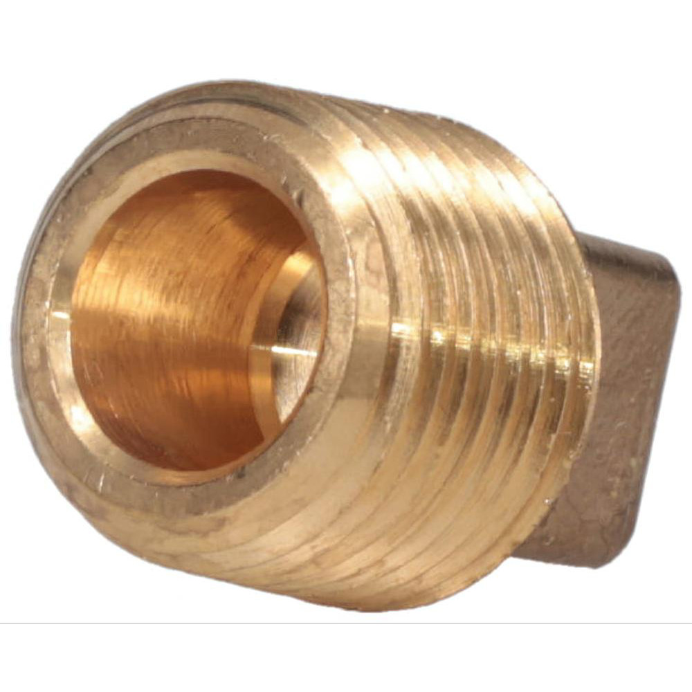 Parker Industrial Pipe Square Head Plug: 1/2 MNPT - 1000 psi, Brass | Part #211P-8