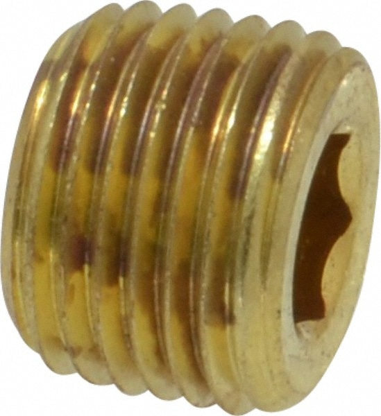 NPT Brass 3//8 Parker 0205 18 00 Plug Hexagon Head Male