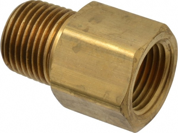 Parker 222P-8-8 Industrial Pipe Adapter: 1/2" Female Thread, 1/2" Male Thread, MNPTF x FNPTF Image