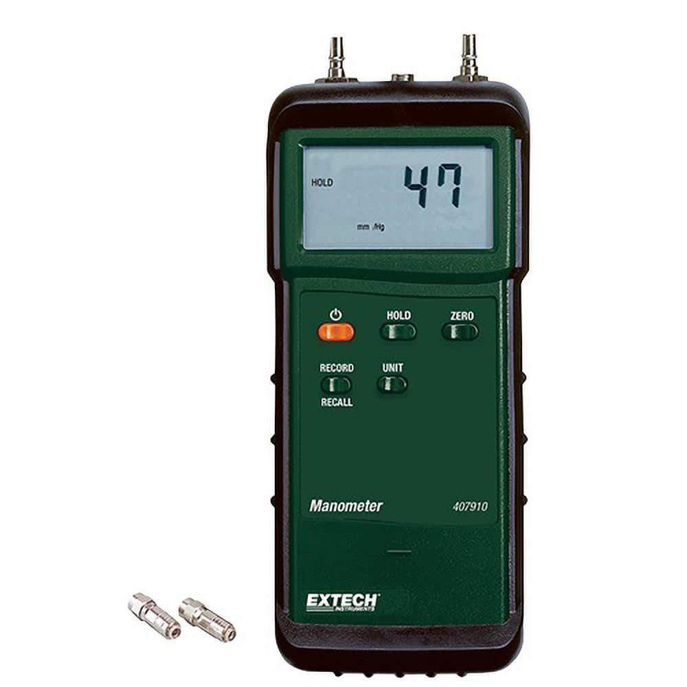 Extech 407910 29 Max psi, 2% Accuracy, Differential Pressure Manometer 