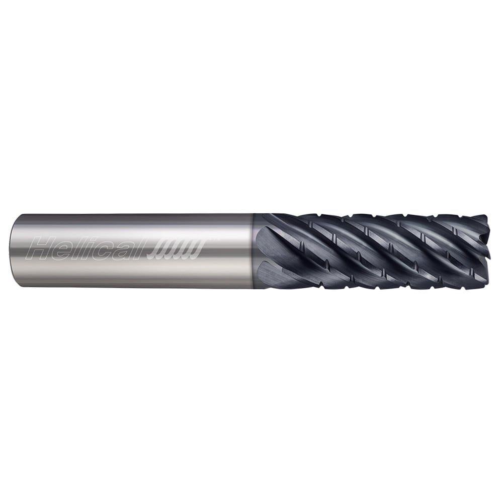 Helical Solutions 59425 Corner Radius End Mill: 3/8" Dia, 1" LOC, 0.5 mm Radius, 7 Flutes, Solid Carbide 