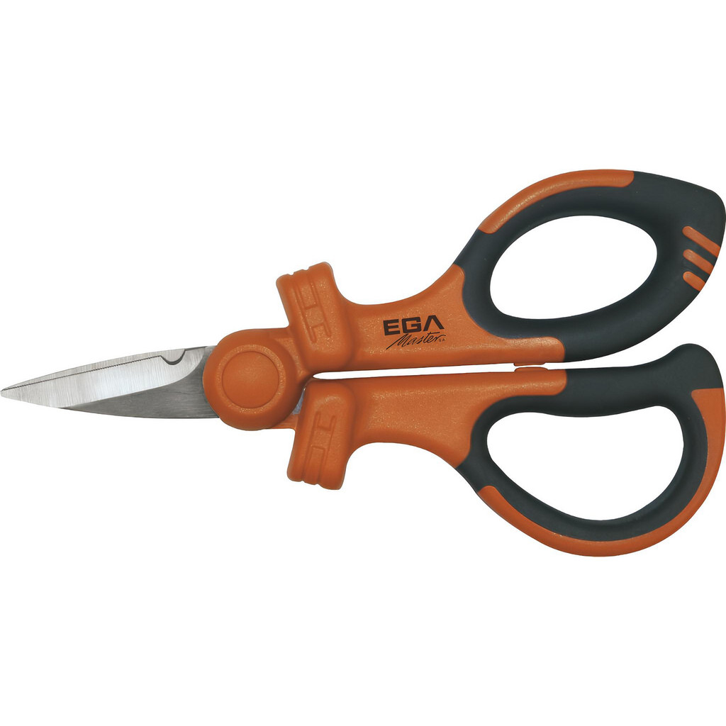 EGA Master Scissors: Blade Material: Stainless Steel; Handle Material: Rubber; Application: Multi-purpose;Cutting;Stripping; Cutting Length: 45 mm