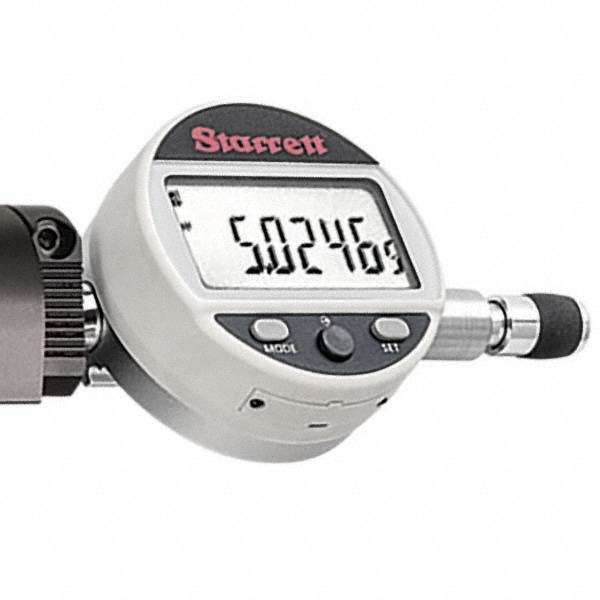 Starrett 100 to 125mm, 4" Deep, Pistol Grip Electronic Bore Gage