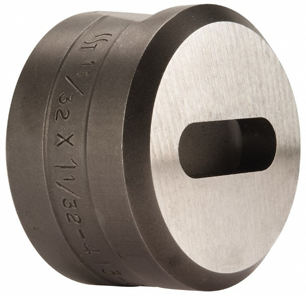 1-1/32 Inch Long x 11/32 Inch Wide Oblong Ironworker Die