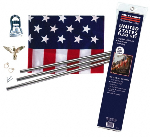 Flag Poles & Kits: Type: Flag & Pole Kit; Mount Type: Portable; Flag Type: American Flag