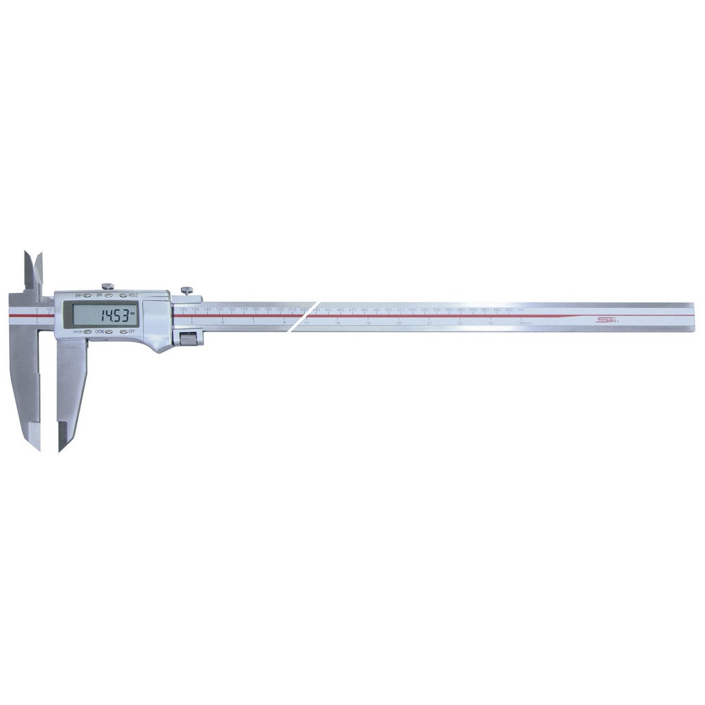 Electronic Calipers; Maximum Measurement (Decimal Inch): 24.0000 ; Data Output: SPC ; Calibrated: No ; Caliper Material: Stainless Steel ; Jaw Material: Stainless Steel ; Jaw Style: Outside