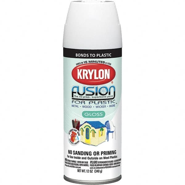Krylon White, Gloss, Direct to Plastic Spray Paint