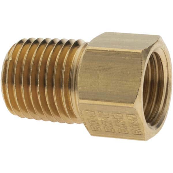 5 X New Brass 45° Flare 1/4" OD x 3/8" Male NPT Connector Tube Fitting 