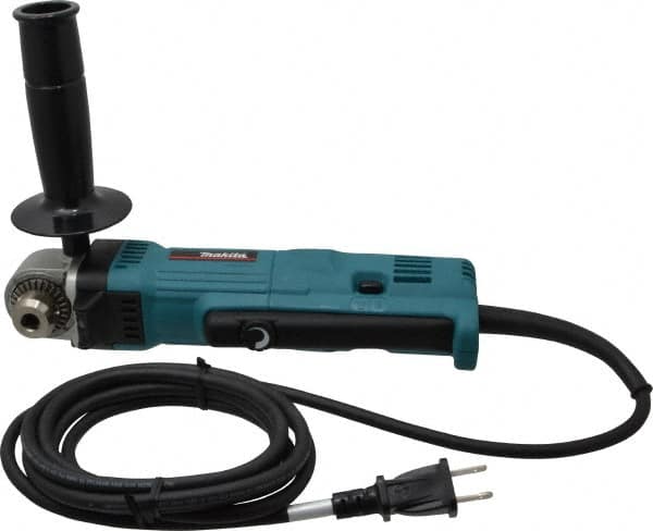Electric Drill: 3/8" Keyed Chuck, Angled, 2,400 RPM