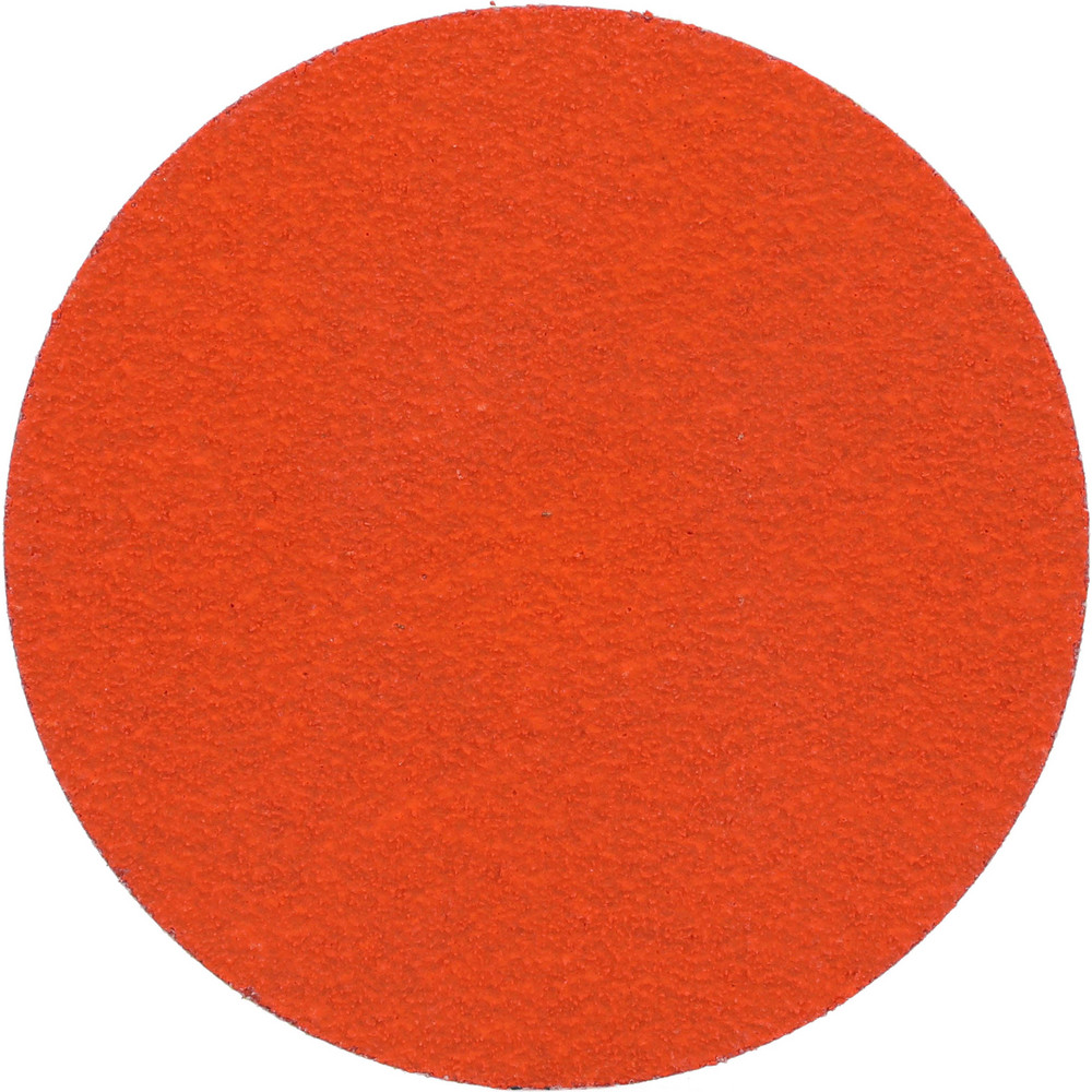 Quick-Change Disc: Type S, 3" Dia, 80 Grit, Premium Ceramic Alumina, Coated - Orange, Polyester-Backed, 18000 RPM, Series R980P