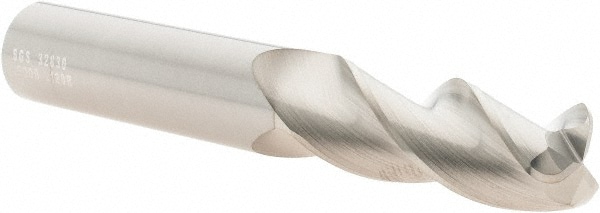 SGS 32830 Corner Radius End Mill: 1/2" Dia, 1-1/4" LOC, 0.12" Radius, 3 Flutes, Solid Carbide Image