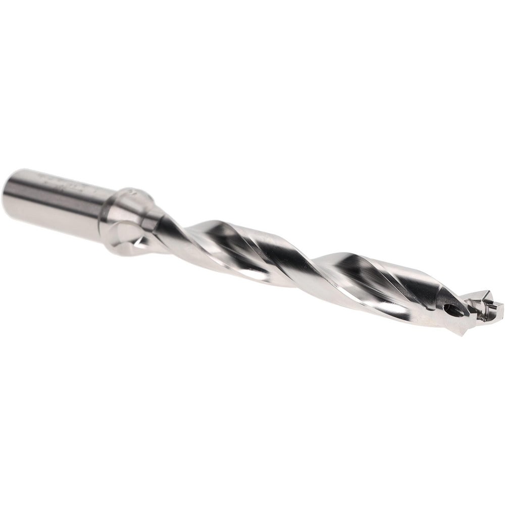 Replaceable-Tip Drill: 0.551 to 0.587" Dia, 4.41" Max Depth, 5/8" Straight-Cylindrical Shank