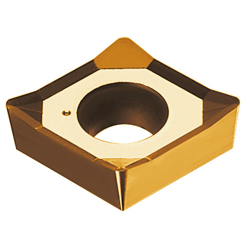 Turning Insert: CCGT09T302FN-ALU PVD2, Carbide - Neutral, 0.3807" Long, 0.3748" Inscribed Circle, 0.0079" Corner Radius, 80.00 deg C - Diamond (Rhombic) 80-Deg, Series CCGT