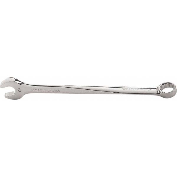 Combination Wrench: 24.00 mm Head Size, 15 deg Offset - Steel, Polished Finish