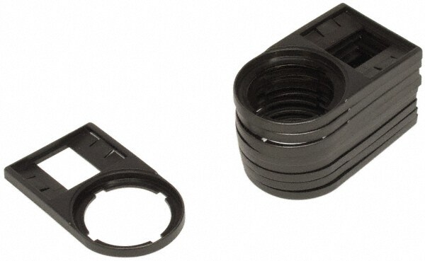 Electrical Switch Legend Plates; Legend Plate Type: Legend Plate ; Material: Plastic ; Legend Plate Shape: Half-round ; Background Color: Black ; Hole Diameter (mm): 22-1/2 ; For Use With: Pushbuttons
