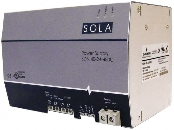 Sola/Hevi-Duty SDN40-24-480C 960 Watt, 480 VAC Input, 24 V Output, DIN Rail Power Supply 