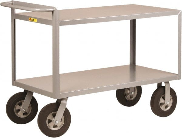 LITTLE GIANT G-3048-10SR Shelf Utility Cart: Steel, Gray 