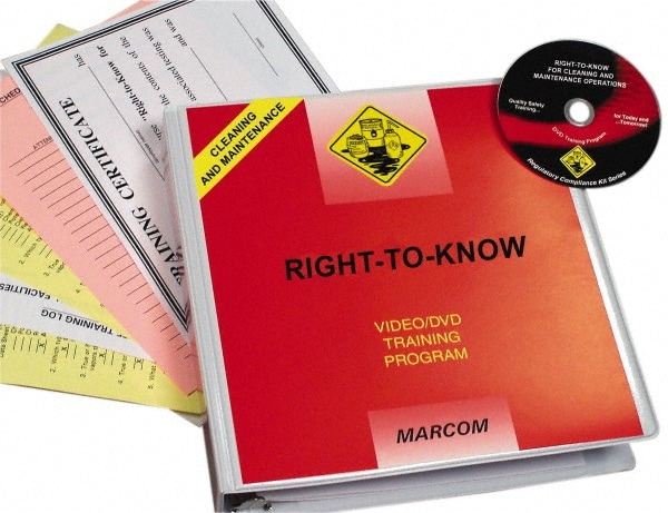 Marcom V000RCM9EO Right to Know for Cleaning & Maintenance, Multimedia Training Kit Image