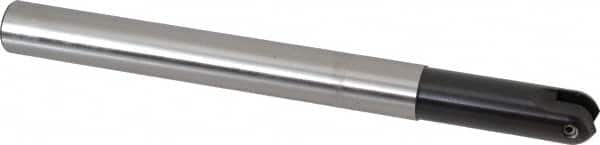 LMT 6121366 Indexable Ball Nose End Mill: 3/4" Cut Dia, High Speed Steel, 8.27" OAL 
