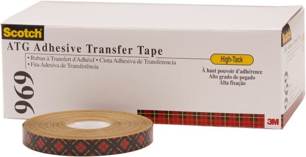 3M Scotch Acrylic Adhesive Transfer Tape 5 Mil L3+T5 4” X 10 YD Roll 