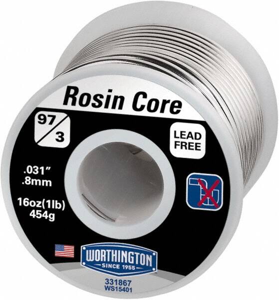 Rosin Core Solder: Tin, 0.031" Dia