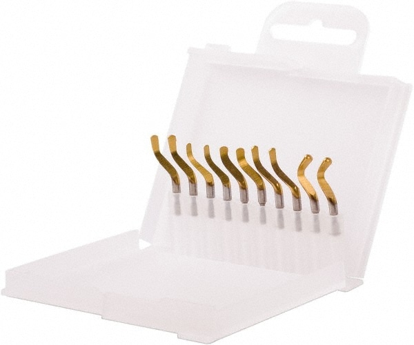 Shaviv 155-00252 Hand Deburring Tool Set: 10 Pc, High Speed Steel Image