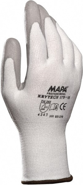 Cut-Resistant Gloves: Size Large, ANSI Cut A3, ANSI Puncture 2, Polyurethane, Series KryTech 584