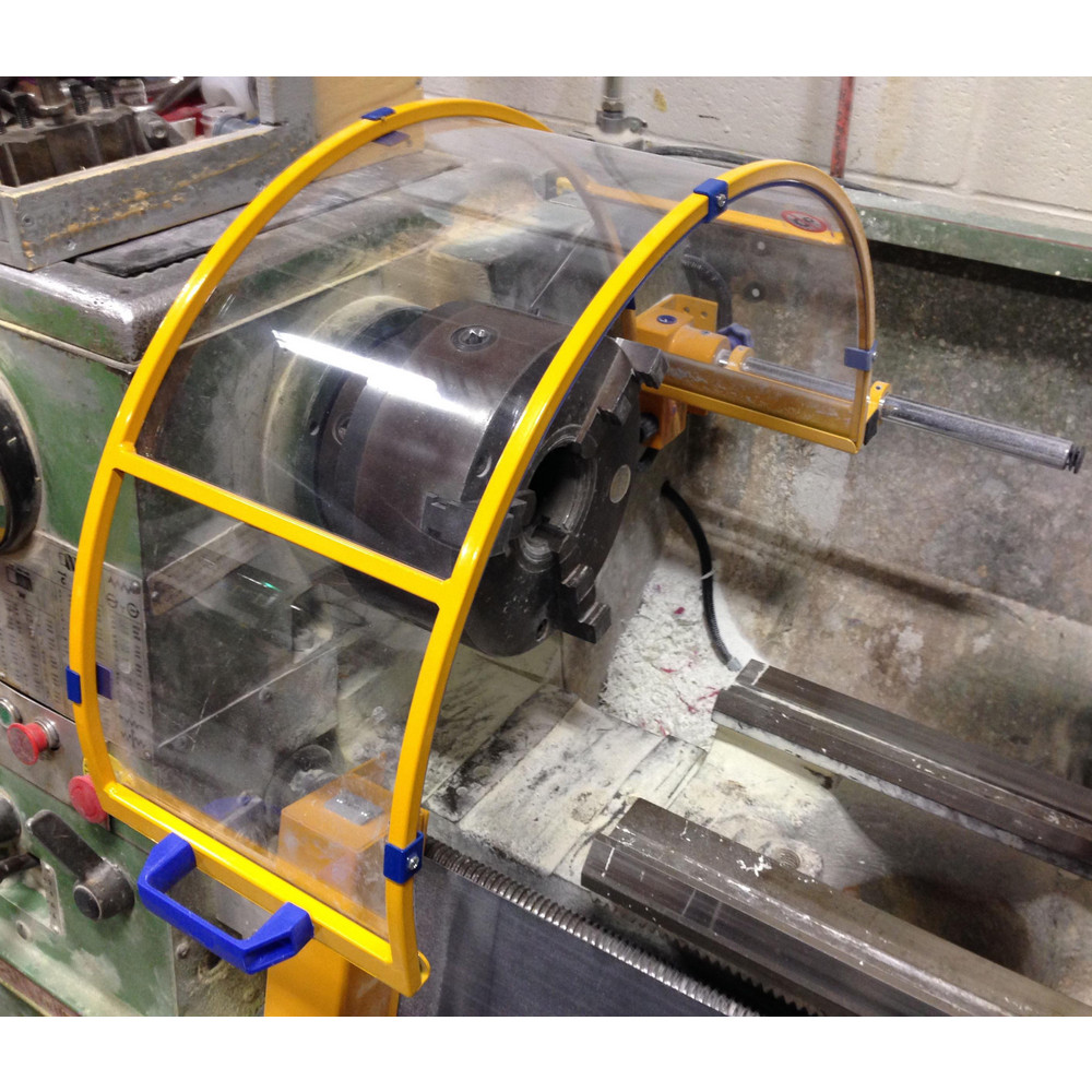 PROSAFE Safety Guard for lathe chuck, round screen, interlock