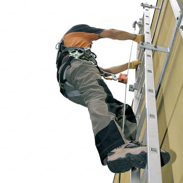 Miller VG/30FT Ladder Safety Systems; Length (Feet): 30.0 ; Automatic Pass Through: Yes ; Diameter (Inch): 3/8 ; Material: Galvanized Wire Rope ; Includes: Galvanized Steel Cable Lifeline ; PSC Code: 4240 