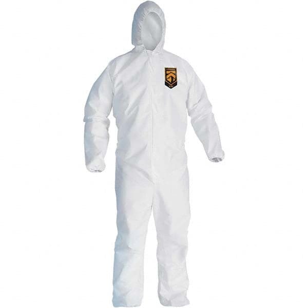 KleenGuard 46113 Disposable Coveralls: Size Large, SMS, Zipper Closure 