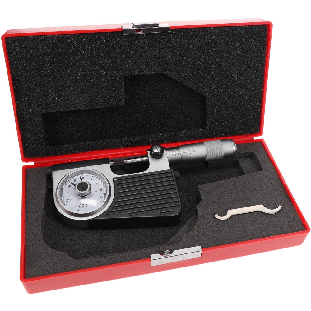 Mechanical Outside Micrometer: 1" Range, 0.0001" Graduation