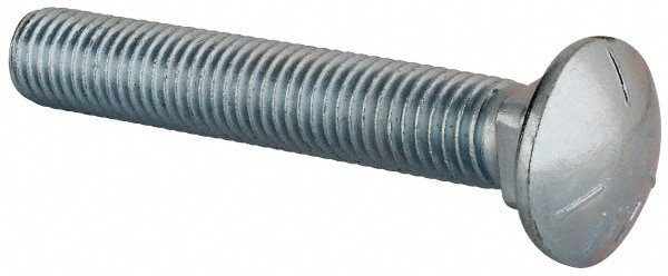 Carriage Bolt: 5/8-11, 4" Length Under Head, Square Neck
