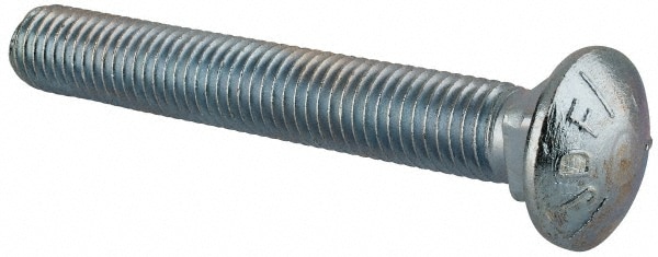 Carriage Bolt: 5/8-11, 4-1/2" Length Under Head, Square Neck