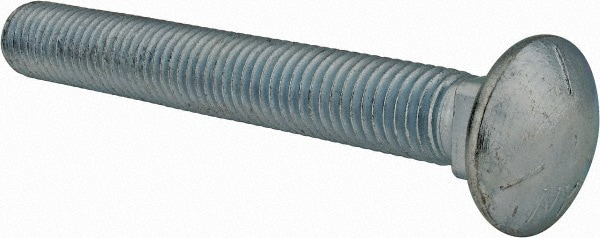 Carriage Bolt: 5/8-11, 5" Length Under Head, Square Neck
