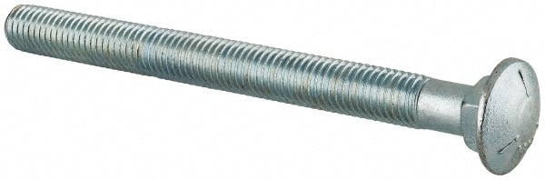 Carriage Bolt: 5/8-11, 7" Length Under Head, Square Neck
