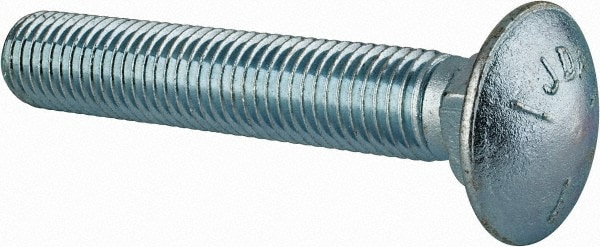 Carriage Bolt: 3/4-10, 4-1/2" Length Under Head, Square Neck