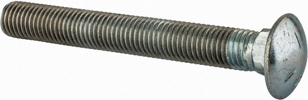 Carriage Bolt: 3/4-10, 6" Length Under Head, Square Neck