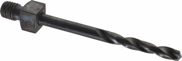 Threaded Shank Drill Bit: 5/32" Dia, 135 ° Point, 1/4-28 Shank, Cobalt