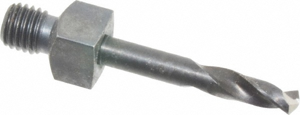 Threaded Shank Drill Bit: 5/32" Dia, 135 ° Point, 1/4-28 Shank, Cobalt