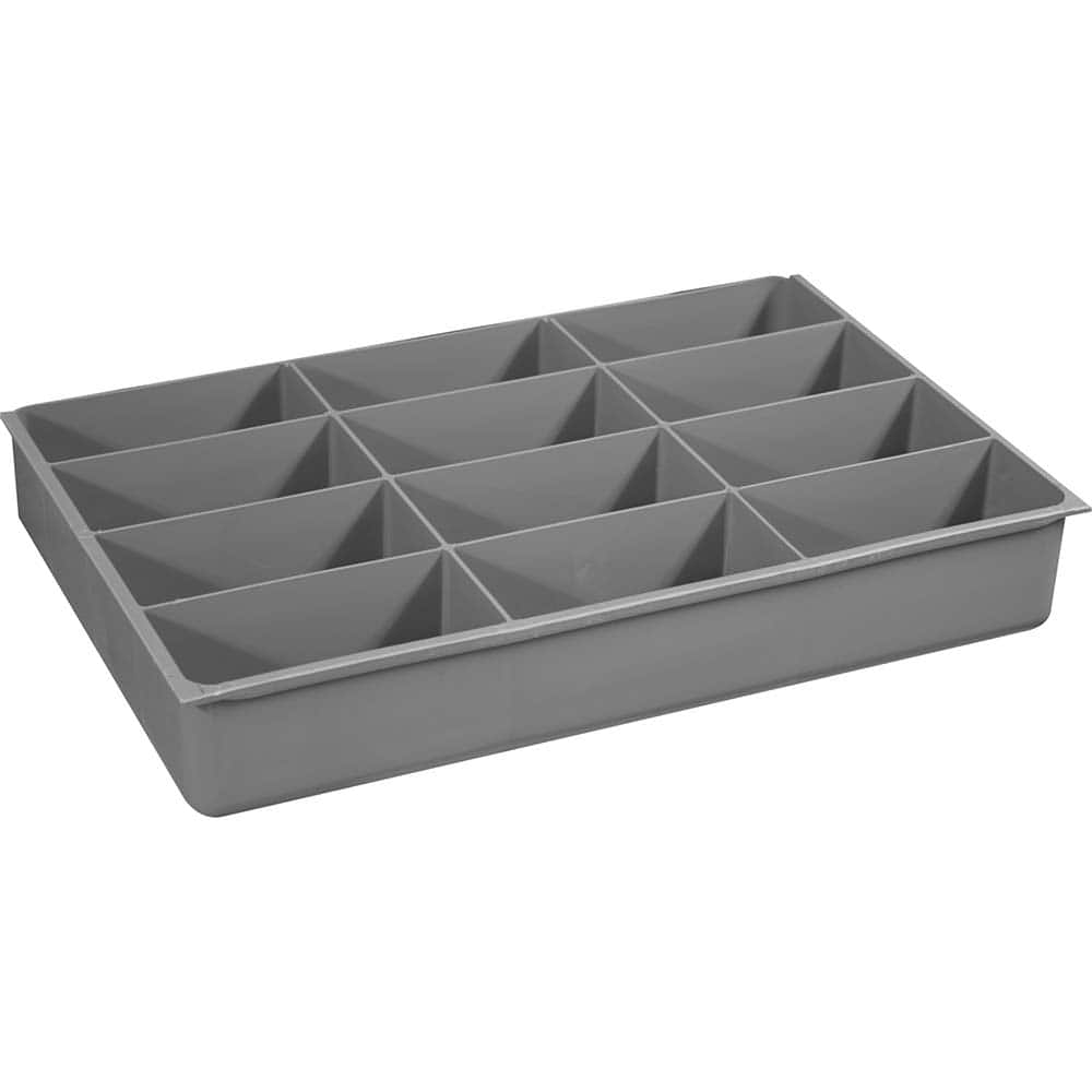 Small Parts Boxes & Organizers; Type: Compartment Box ; Width (Inch): 11-15/16 ; Depth (Inch): 18-1/16 ; Height (Inch): 2-31/32 ; Number Of Compartments: 12 ; Height (Decimal Inch): 2.9687