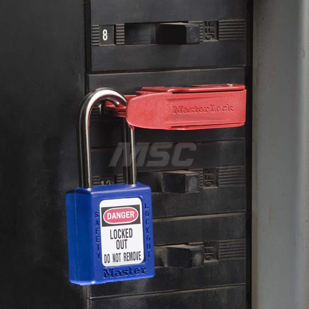 Master Lock Safety Lockout Padlock for Wide Tall Circuit Breakers 